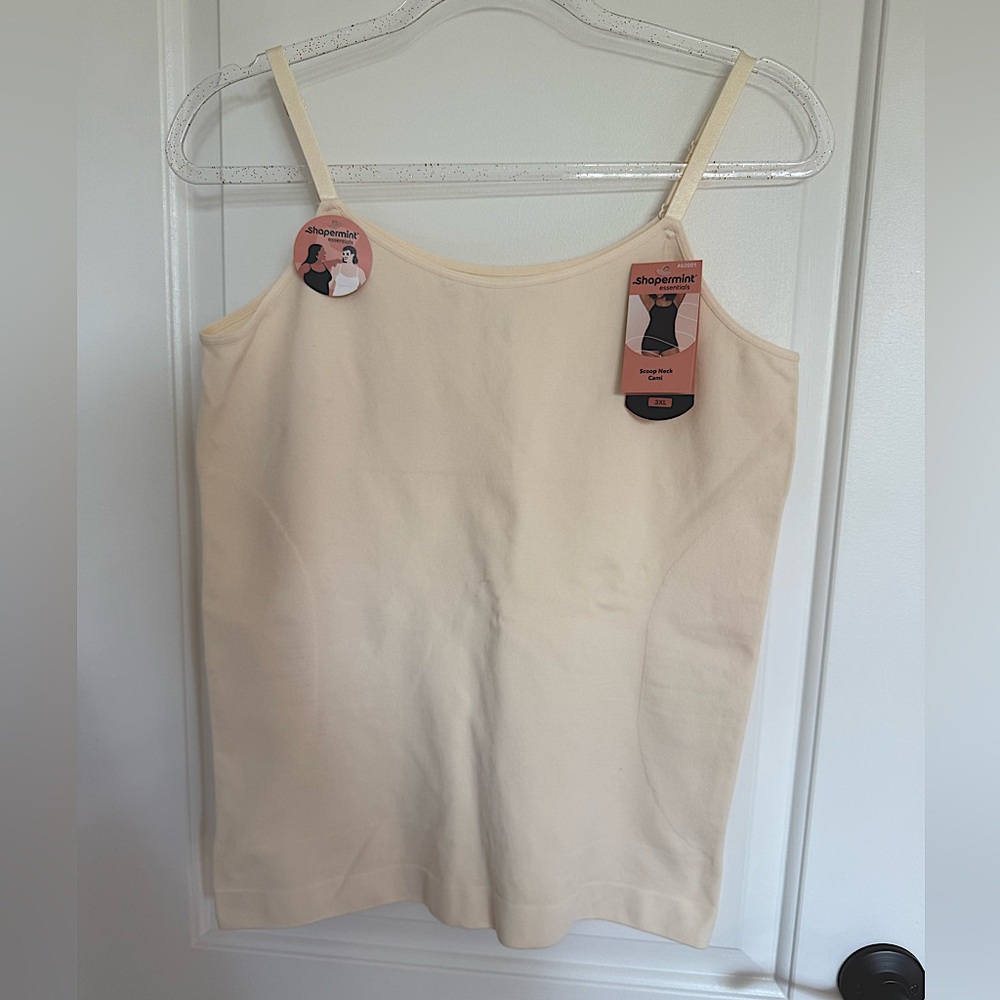 Shapermint Essentials (Size 3XL) Beige Spaghetti Strap Scoop Neck Cami (NEW-NWT)